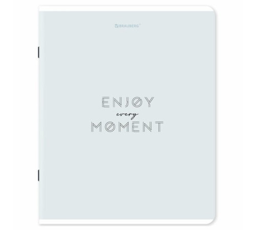 Тетрадь А5, 48 л., BRAUBERG, скоба, клетка, матовая ламинация, 