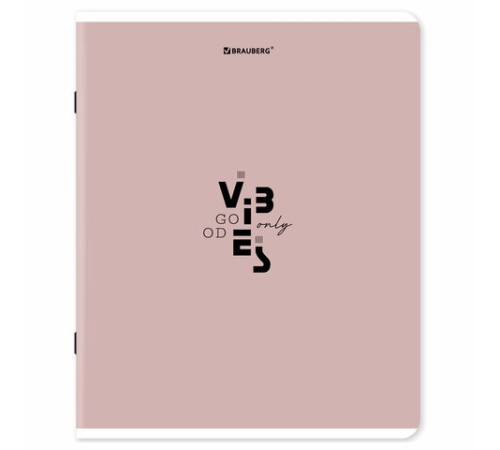 Тетрадь А5, 48 л., BRAUBERG, скоба, клетка, матовая ламинация, 