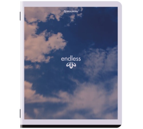 Тетрадь А5, 48 л., BRAUBERG, скоба, клетка, матовая ламинация, 