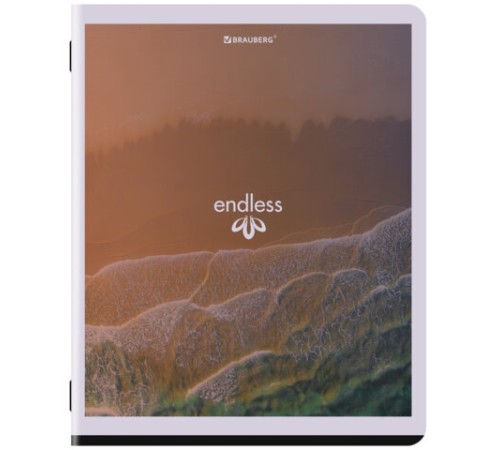 Тетрадь А5, 48 л., BRAUBERG, скоба, клетка, матовая ламинация, 