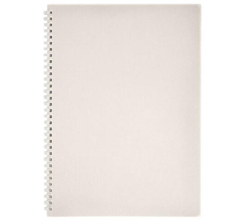 Тетрадь обложка пластик, А4 80 л., гребень мягкий (силиконовый), клетка, BRAUBERG, бежевая, 405354