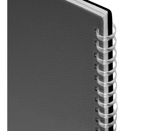 Тетрадь обложка пластик, А4 80 л., гребень мягкий (силиконовый), клетка, BRAUBERG, серый, 405357