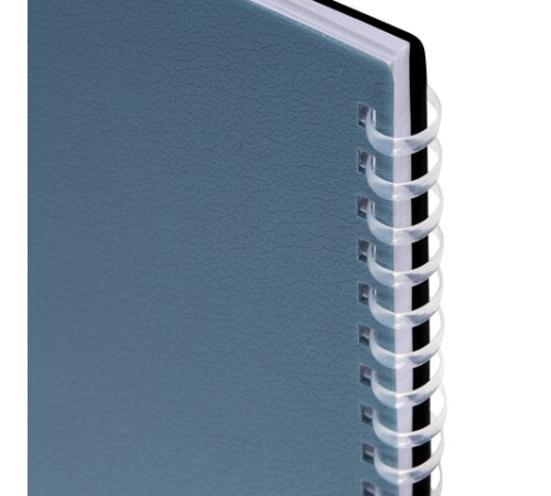 Тетрадь обложка пластик, А5 80 л., гребень мягкий (силиконовый), клетка, BRAUBERG, синий, 405360