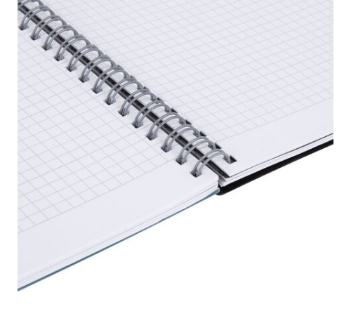 Тетрадь обложка пластик, А4 80 л., гребень, 4 разделителя, клетка, BRAUBERG, синий, 405364