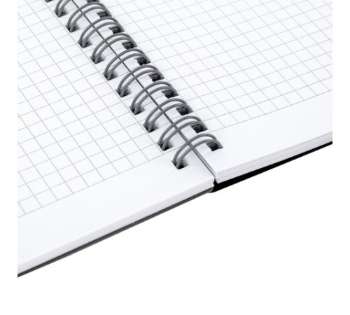 Тетрадь обложка пластик, А4 80 л., гребень, 4 разделителя, клетка, BRAUBERG, серый, 405365