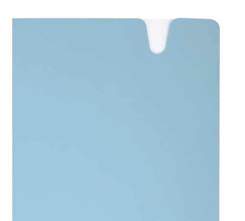 Тетрадь обложка пластик, А4 80 л., гребень мягкий, вырубка для ручки, клетка, BRAUBERG, голубой, 405370