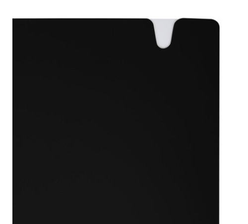 Тетрадь обложка пластик, А4 80 л., гребень мягкий, вырубка для ручки, клетка, BRAUBERG, черный, 405371