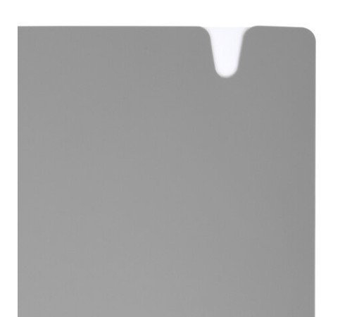 Тетрадь обложка пластик, А4 80 л., гребень мягкий, вырубка для ручки, клетка, BRAUBERG, серый, 405372