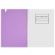 Тетрадь обложка пластик, А5 80 л., гребень мягкий, вырубка для ручки, клетка, BRAUBERG, сиреневый, 405379