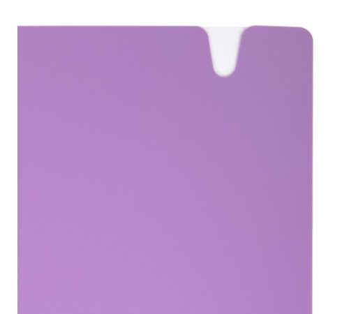 Тетрадь обложка пластик, А5 80 л., гребень мягкий, вырубка для ручки, клетка, BRAUBERG, сиреневый, 405379