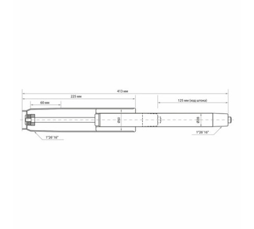 Газлифт B-140 стандартный, ХРОМ, длина в открытом виде 413 мм, d 50 мм, класс 2, WBZ (ВБЗ), 533074 Газлифт B-140 стандартный, ХРОМ, длина в открытом виде 413 мм, d 50 мм, класс 2, WBZ (ВБЗ), 533074