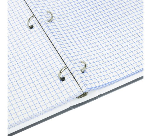 Тетрадь на кольцах БОЛЬШАЯ А4, 215х305 мм, 100 л., твердый картон, клетка, BRAUBERG, 