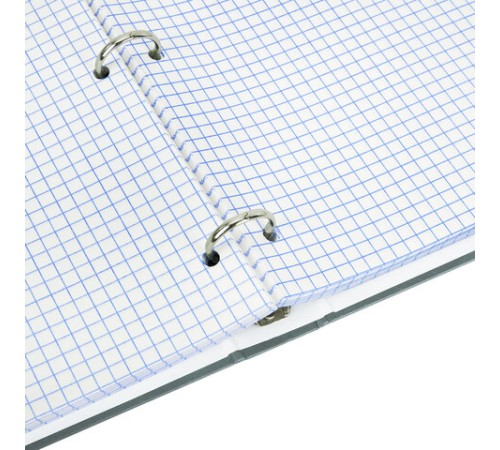 Тетрадь на кольцах БОЛЬШАЯ А4, 215х305 мм, 100 л., твердый картон, клетка, BRAUBERG, 