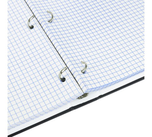 Тетрадь на кольцах БОЛЬШАЯ А4, 215х305 мм, 100 л., твердый картон, клетка, BRAUBERG, 