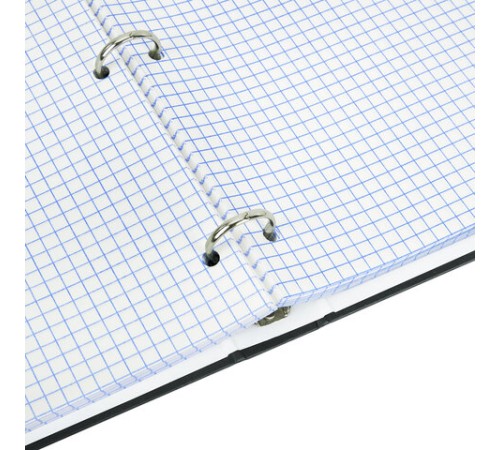 Тетрадь на кольцах БОЛЬШАЯ А4, 215х305 мм, 100 л., твердый картон, клетка, BRAUBERG, 