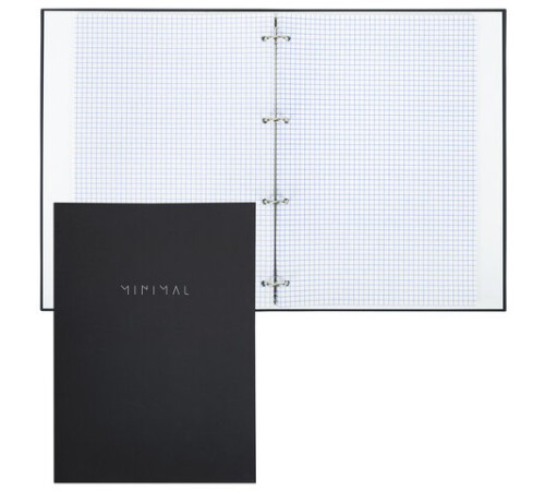 Тетрадь на кольцах БОЛЬШАЯ А4, 215х305 мм, 100 л., твердый картон, клетка, BRAUBERG, 