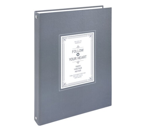 Тетрадь на кольцах БОЛЬШАЯ А4, 215х305 мм, 100 л., твердый картон, клетка, BRAUBERG, 