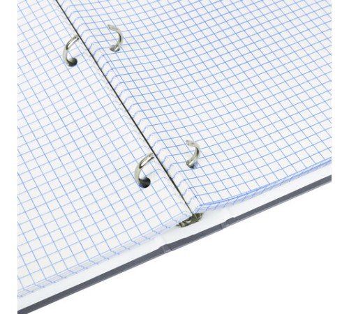 Тетрадь на кольцах БОЛЬШАЯ А4, 215х305 мм, 100 л., твердый картон, клетка, BRAUBERG, 