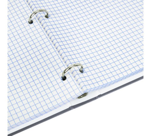 Тетрадь на кольцах БОЛЬШАЯ А4, 215х305 мм, 100 л., твердый картон, клетка, BRAUBERG, 