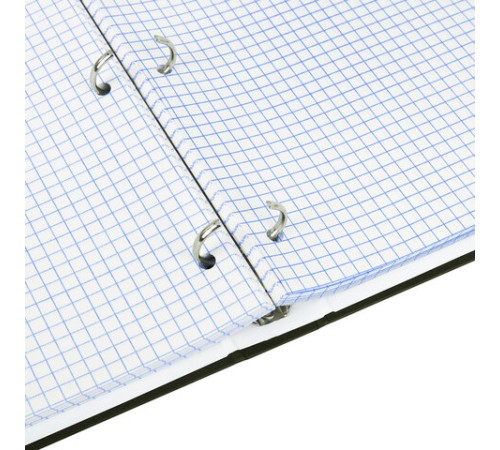 Тетрадь на кольцах БОЛЬШАЯ А4, 215х305 мм, 100 л., твердый картон, клетка, BRAUBERG, 