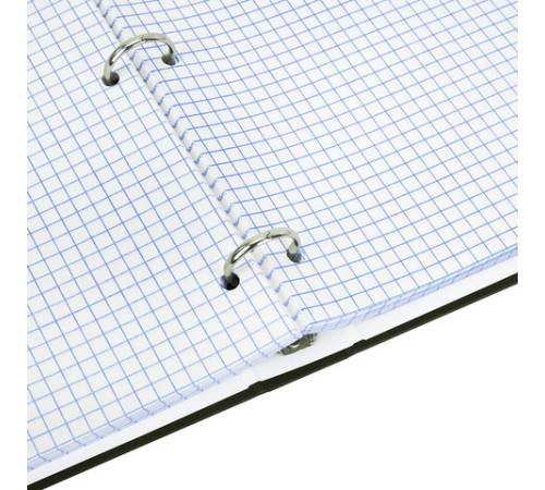 Тетрадь на кольцах БОЛЬШАЯ А4, 215х305 мм, 100 л., твердый картон, клетка, BRAUBERG, 