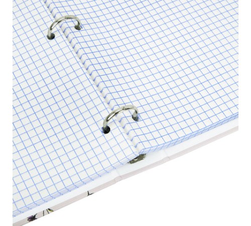 Тетрадь на кольцах БОЛЬШАЯ А4, 215х305 мм, 100 л., твердый картон, клетка, BRAUBERG, 