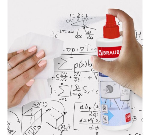 Чистящая жидкость-спрей для маркерных досок BRAUBERG, 250 мл, 510119