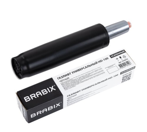 Газлифт прочный BRABIX HD-100 короткий, черный, в открытом виде 346 мм, d 50 мм, класс 4, 533075 Газлифт прочный BRABIX HD-100 короткий, черный, в открытом виде 346 мм, d 50 мм, класс 4, 533075
