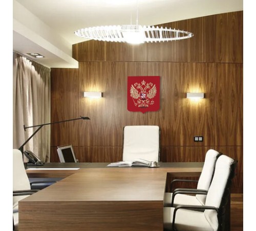 Герб РФ, 50х42 см, из акрила, инкрустация, с крепежом, 550017