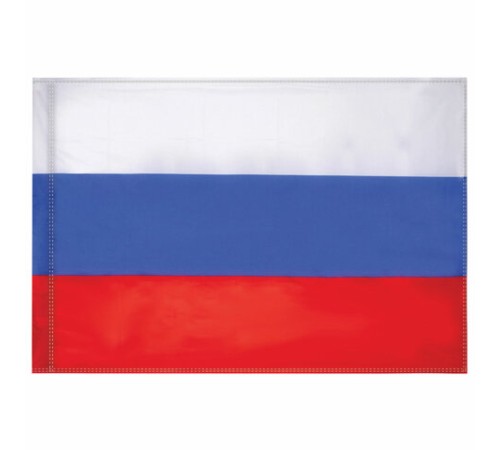 Флаг России, 90х135 см, карман под древко, упаковка с европодвесом, 550021