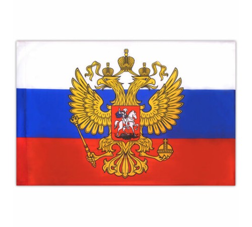 Флаг России 90х135 см, с гербом РФ, BRAUBERG/STAFF, 550178, RU02