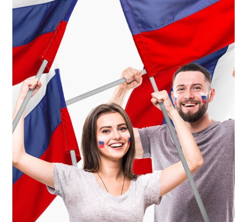 Флаг России 70х105 см, без герба, BRAUBERG/STAFF, 550180