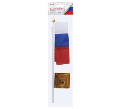 Флаг России настольный 14х21 см, без герба, BRAUBERG/STAFF, 550184, RU22