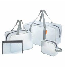 Сумки в роддом прозрачные матовые, НАБОР 3 шт.+1 шт. в подарок, 200 мкм ОСОБО ПЛОТНЫЕ, DASWERK (ДАСВЕРК), 608536