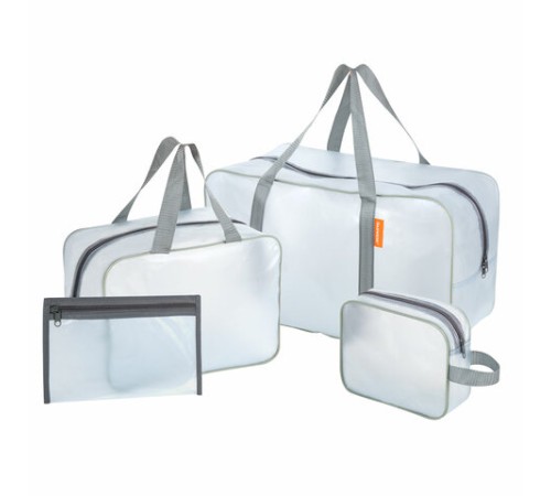 Сумки в роддом прозрачные матовые, НАБОР 3 шт.+1 шт. в подарок, 200 мкм ОСОБО ПЛОТНЫЕ, DASWERK (ДАСВЕРК), 608536