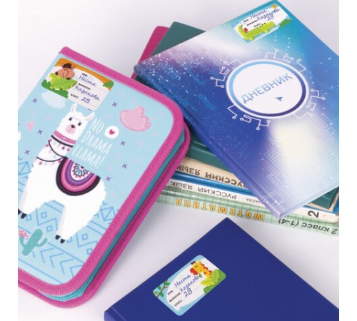 Наклейки для маркировки школьных принадлежностей 