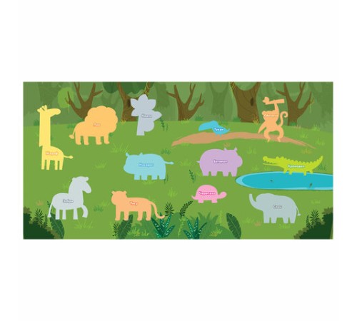 Наклейки обучающие тематические из EVA 