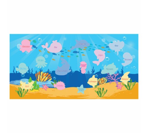 Наклейки обучающие тематические из EVA 