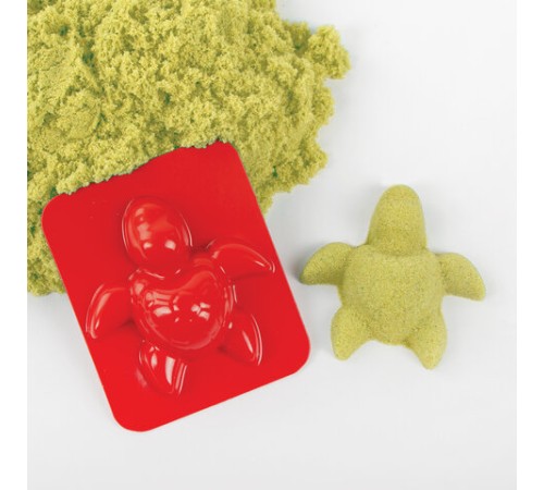 Песок для лепки кинетический BRAUBERG KIDS, желтый, 500 г, 2 формочки, ведерко, 665091