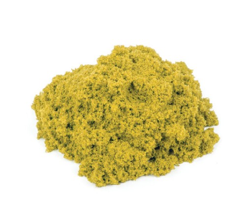 Песок для лепки кинетический BRAUBERG KIDS, желтый, 500 г, 2 формочки, ведерко, 665091