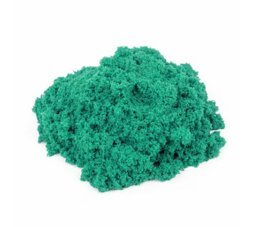 Песок для лепки кинетический BRAUBERG KIDS, изумрудный, 500 г, 2 формочки, ведерко, 665092