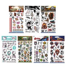 Наклейки-тату переводные АССОРТИ, ЦВЕТНЫЕ, 11х20 см, PY