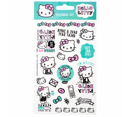 Наклейки-тату переводные АССОРТИ, ЦВЕТНЫЕ, 11х20 см, PY