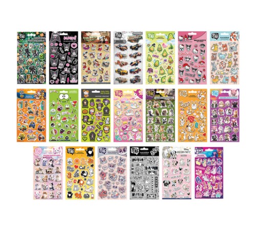 Наклейки объемные АССОРТИ, 11х20 см, PY