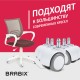 Колеса (ролики) BRABIX для кресла, прорезиненные, КОМПЛЕКТ 5 шт., шток d 11 мм, белые, в коробе, 533085