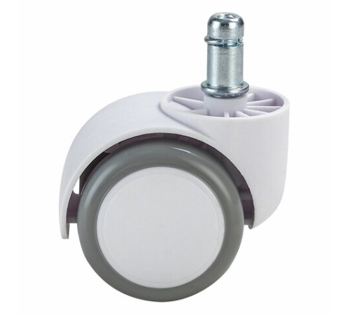 Колеса (ролики) BRABIX для кресла, прорезиненные, КОМПЛЕКТ 5 шт., шток d 11 мм, белые, в коробе, 533085