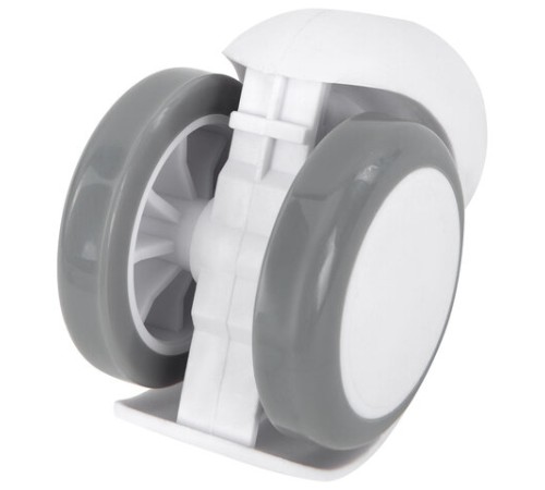 Колеса (ролики) BRABIX для кресла, прорезиненные, КОМПЛЕКТ 5 шт., шток d 11 мм, белые, в коробе, 533085