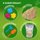 Песок для лепки кинетический, цвет песочный, 3000 г, 3 формочки, лопатка, грабли, BRAUBERG KIDS, 666004