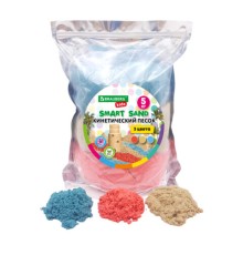Песок для лепки кинетический, 3 цвета, 5000 г, пакет, BRAUBERG KIDS, 666007