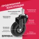 Колеса (ролики) BRABIX для кресла мягкие, резиновые, d 64 мм, КОМПЛЕКТ 5 шт., шток d 11 мм, в коробе, 533087